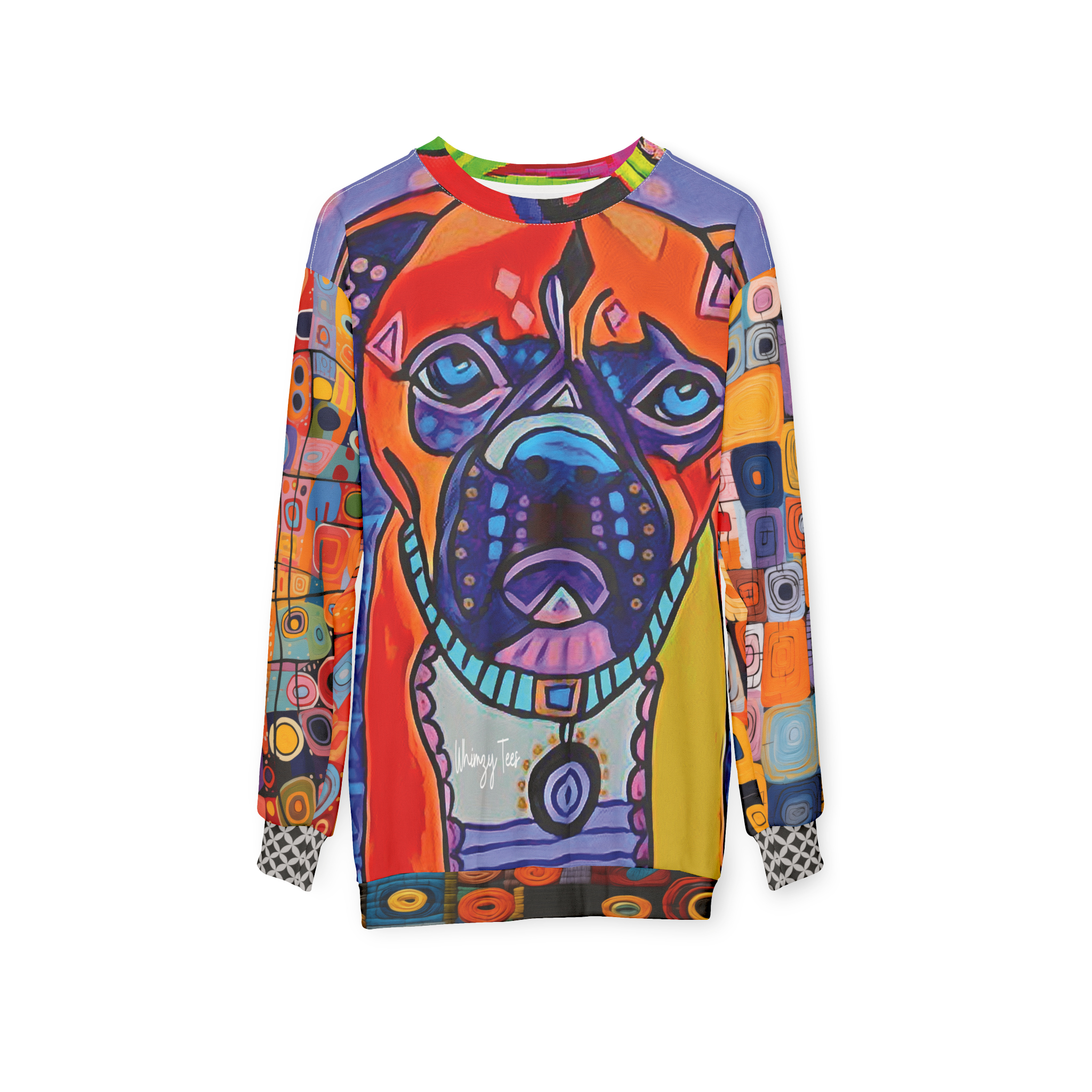 Indigo Dog Graffiti Art Unisex Sweatshirt (Gold Label)