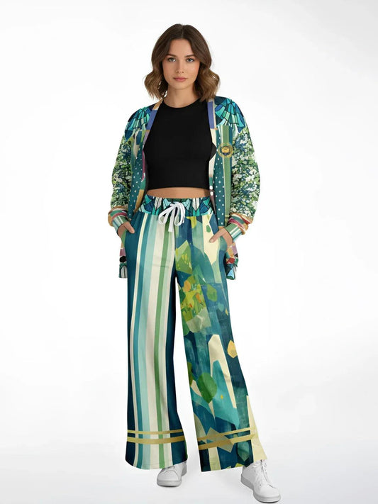 Interior Salon with Forget-Me-Nots - Matisse - Eco-Poly Wide Leg Pants