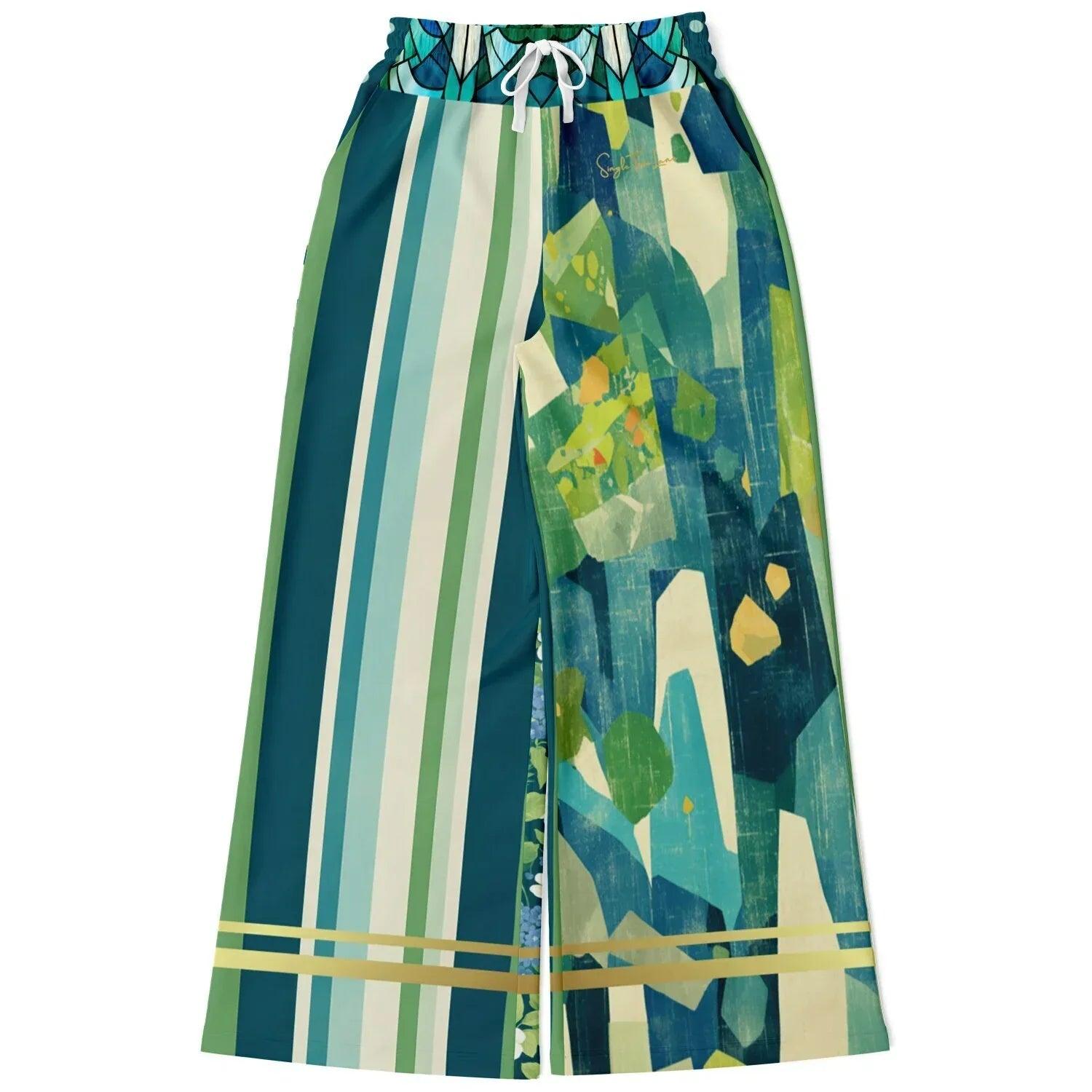 Interior Salon with Forget-Me-Nots - Matisse - Eco-Poly Wide Leg Pants