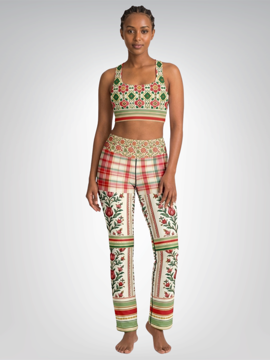 Jaipur Floral Garden Stripe Flare Leggings
