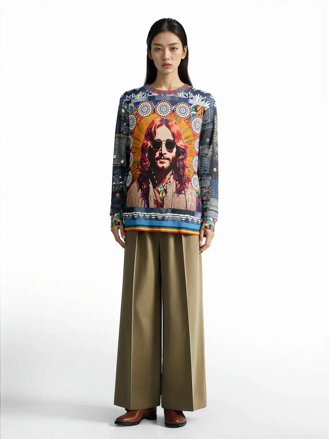 Jesus of Nazareth Retro Woodstock Edition Unisex Sweatshirt (Gold Label)