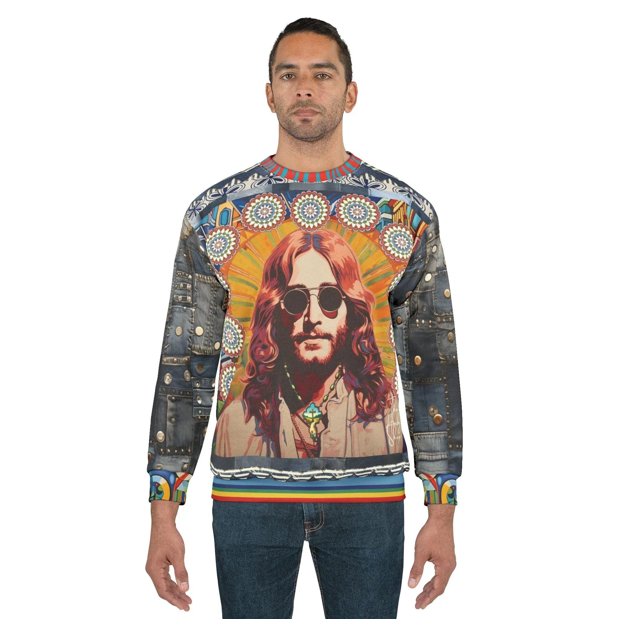 Jesus of Nazareth Retro Woodstock Edition Unisex Sweatshirt (Gold Label)