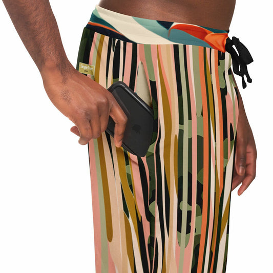 Soul at Peace Striped Eco-Poly Unisex Joggers