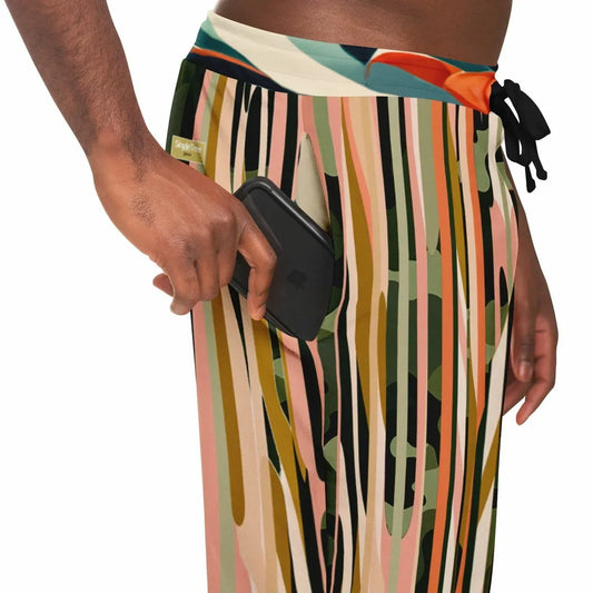 Soul at Peace Striped Eco-Poly Unisex Joggers