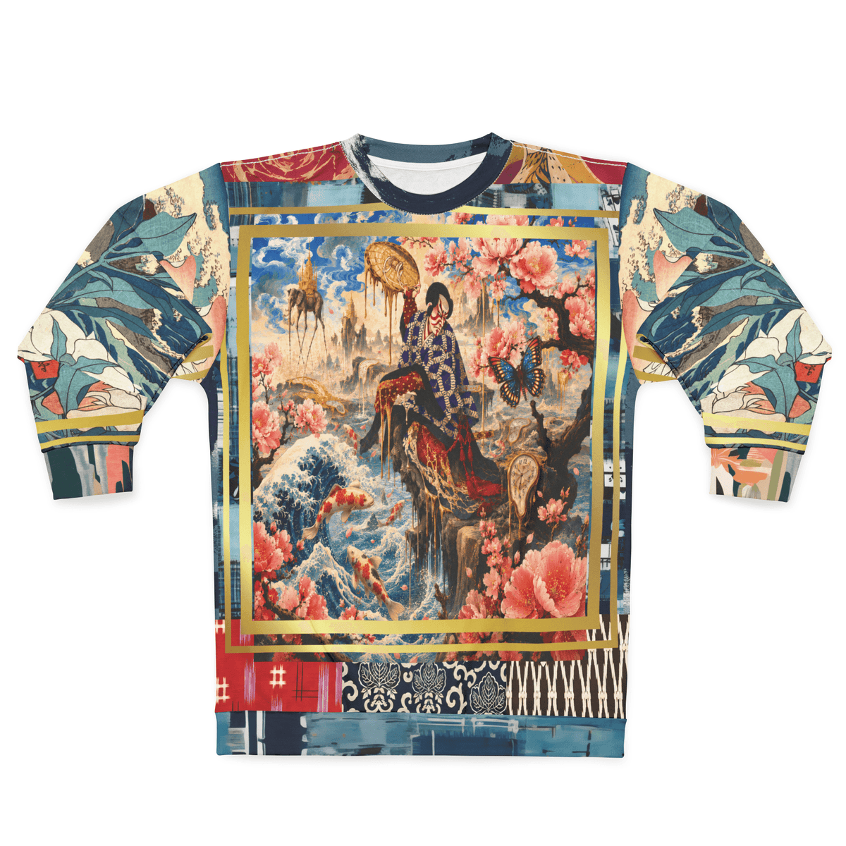 Kabuki in Golden Seascape Unisex Sweatshirt (Gold Label)