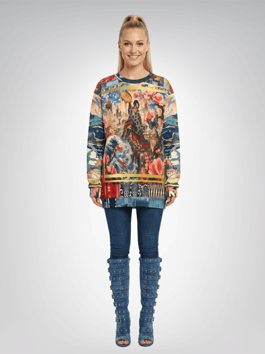 Kabuki in Golden Seascape Unisex Sweatshirt (Gold Label)