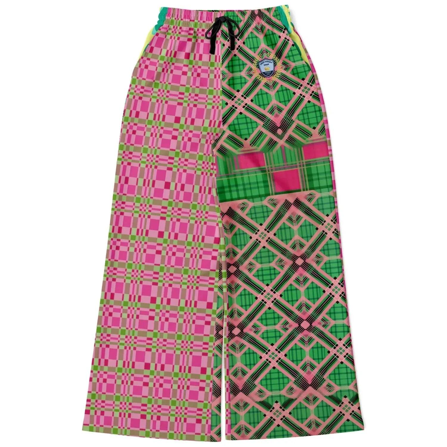 Kelly is So Very Plaid Eco-Poly Wide Leg Pants
