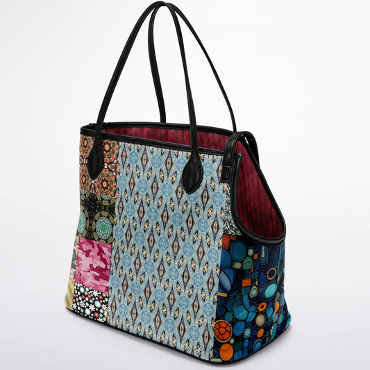 Koi Among the Stones Vegan Leather Pet Carrier Tote