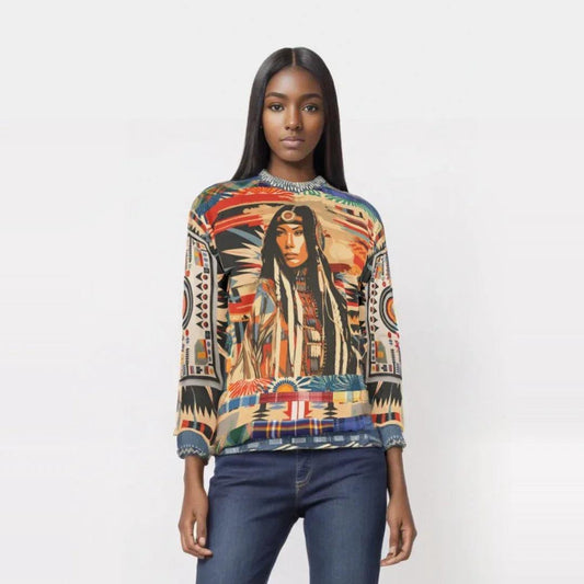 Lakota Woman of the Painted Horizon Unisex Sweatshirt (Gold Label)