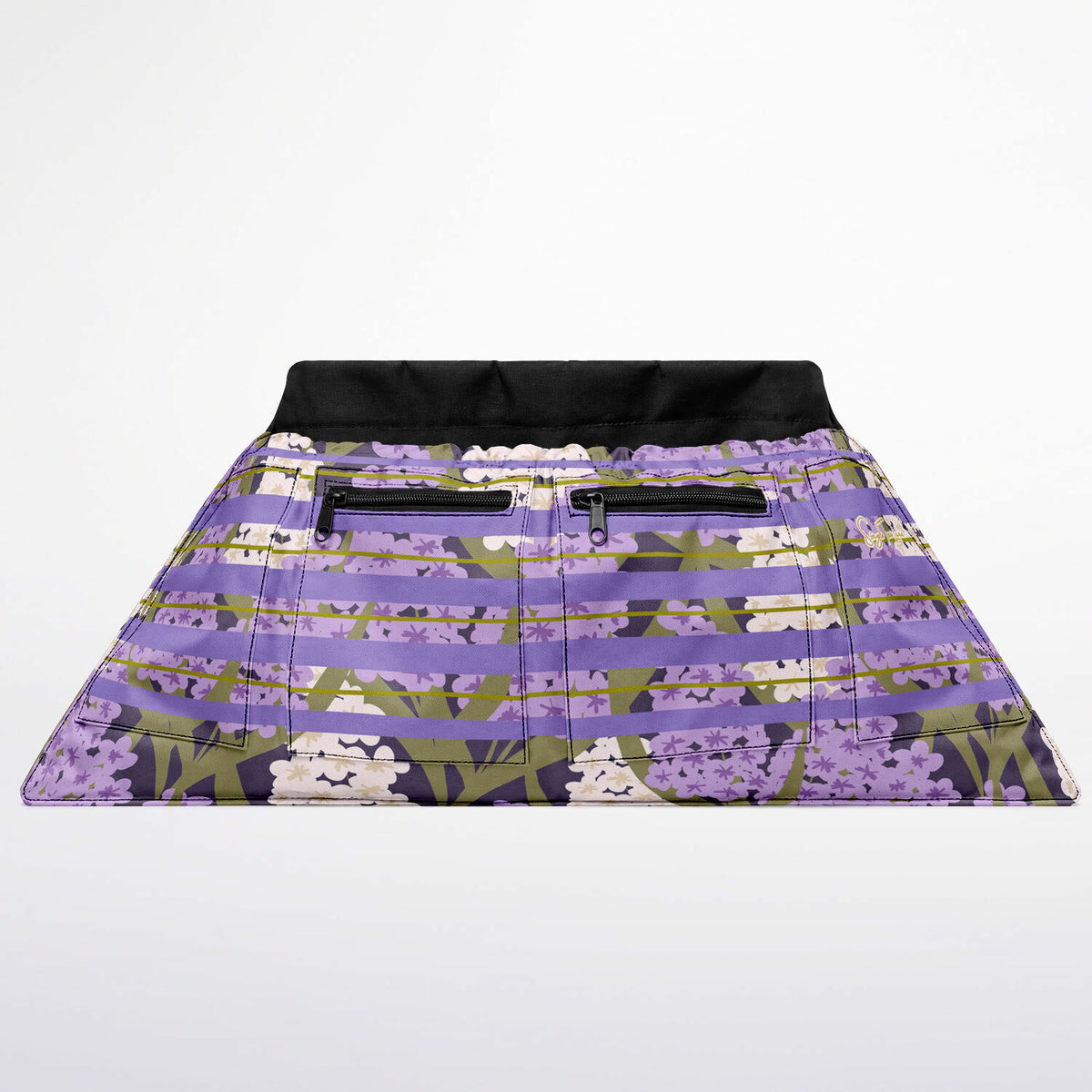 Lavender Lines & Lilacs Floral Floral Garden Harvest Bag