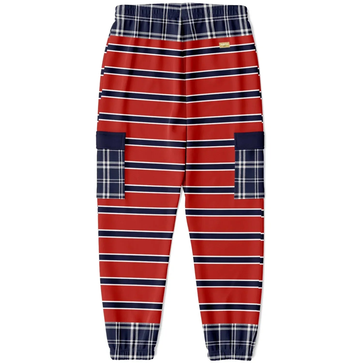 Let Freedom Ring Red Rugby Stripe Eco-Poly Cargo Joggers