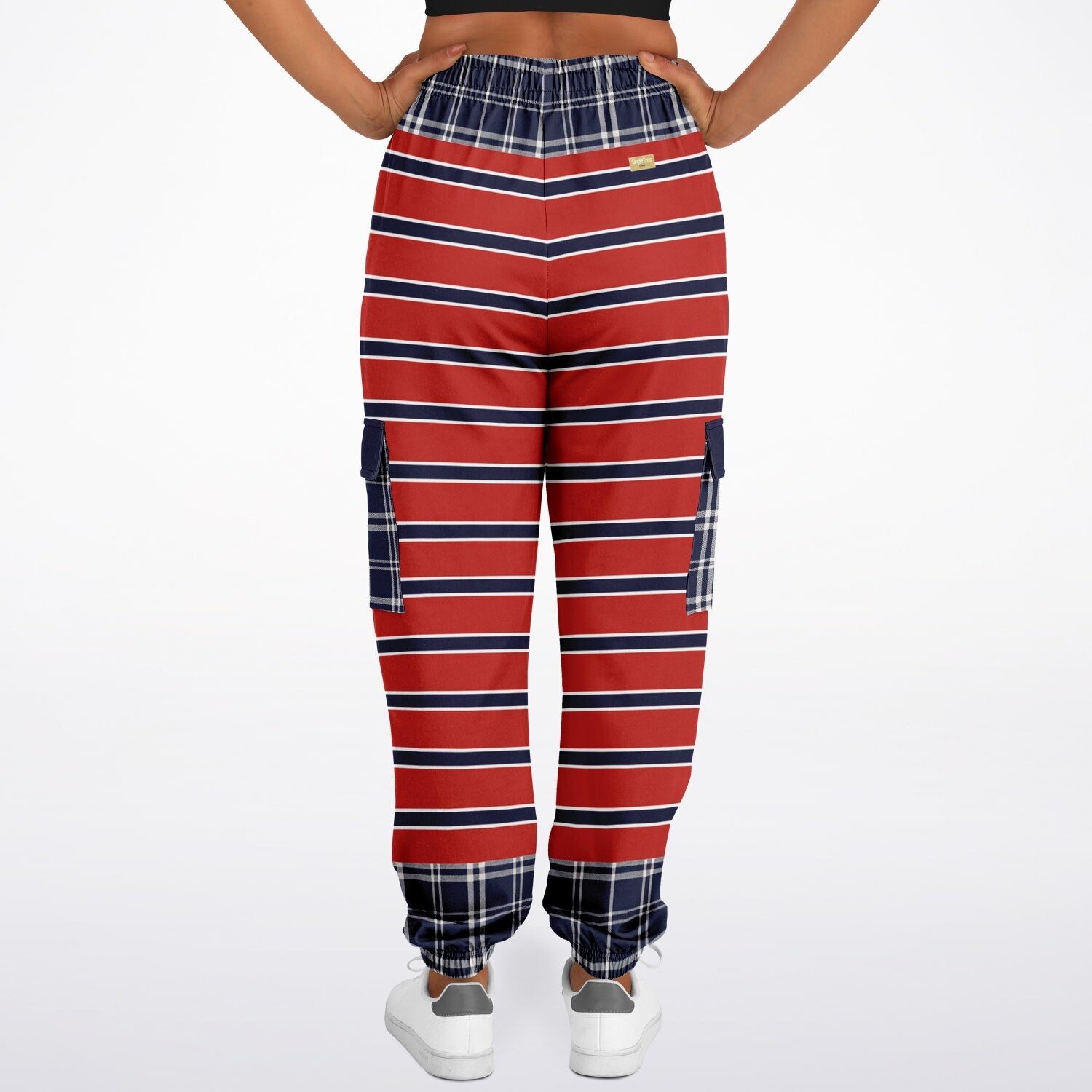 Let Freedom Ring Red Rugby Stripe Eco-Poly Cargo Joggers