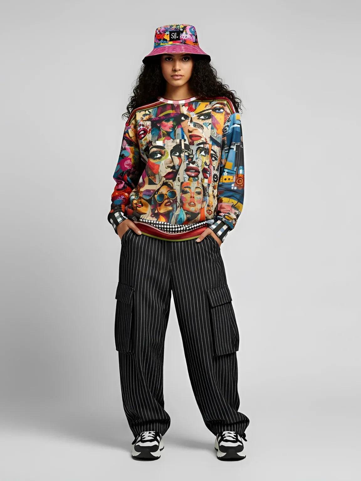 Life in Matchbook in Plaid and Graffiti Reversible Bucket Hat