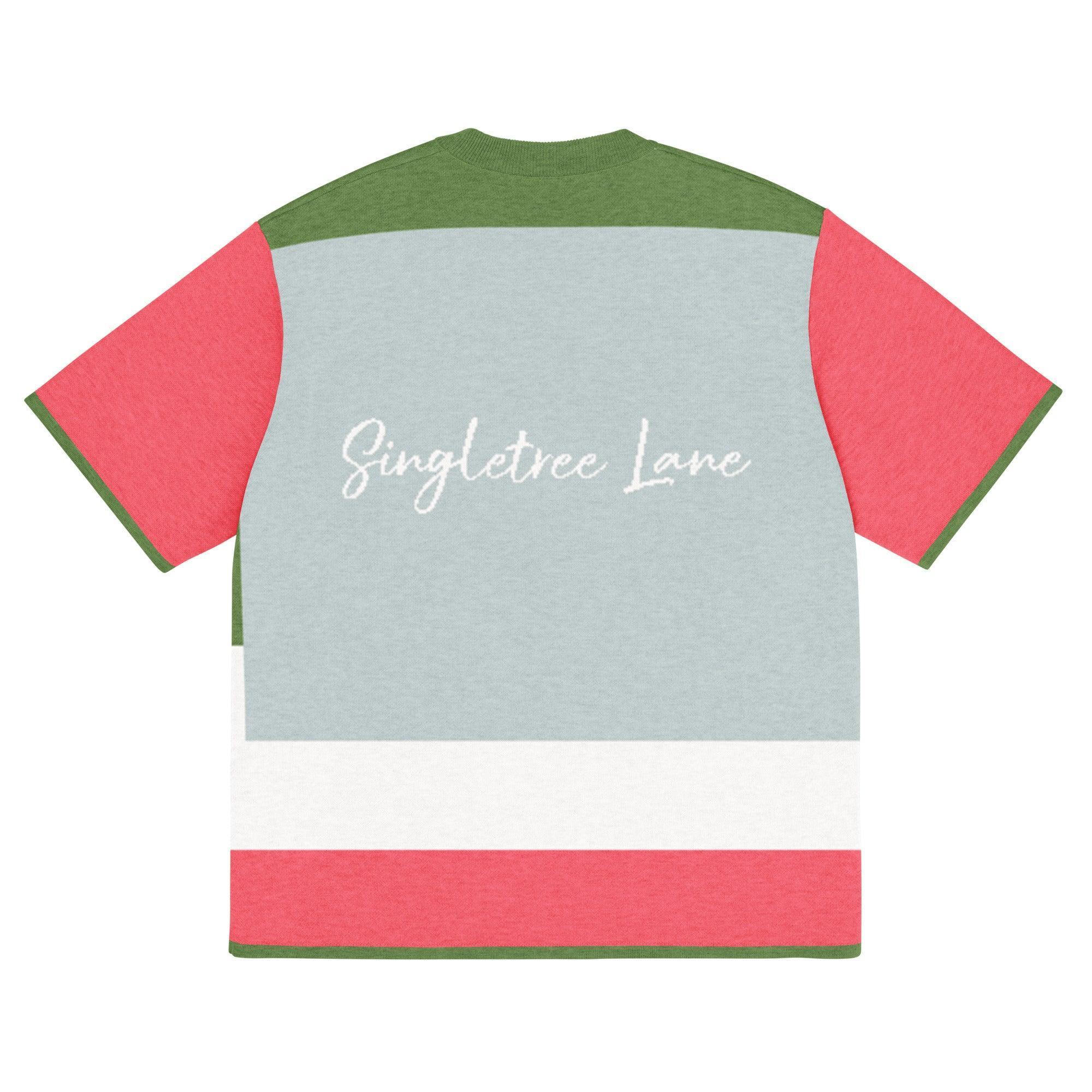 Life is Beautiful in Sky Blue - A Striped Sweater Knit Tee