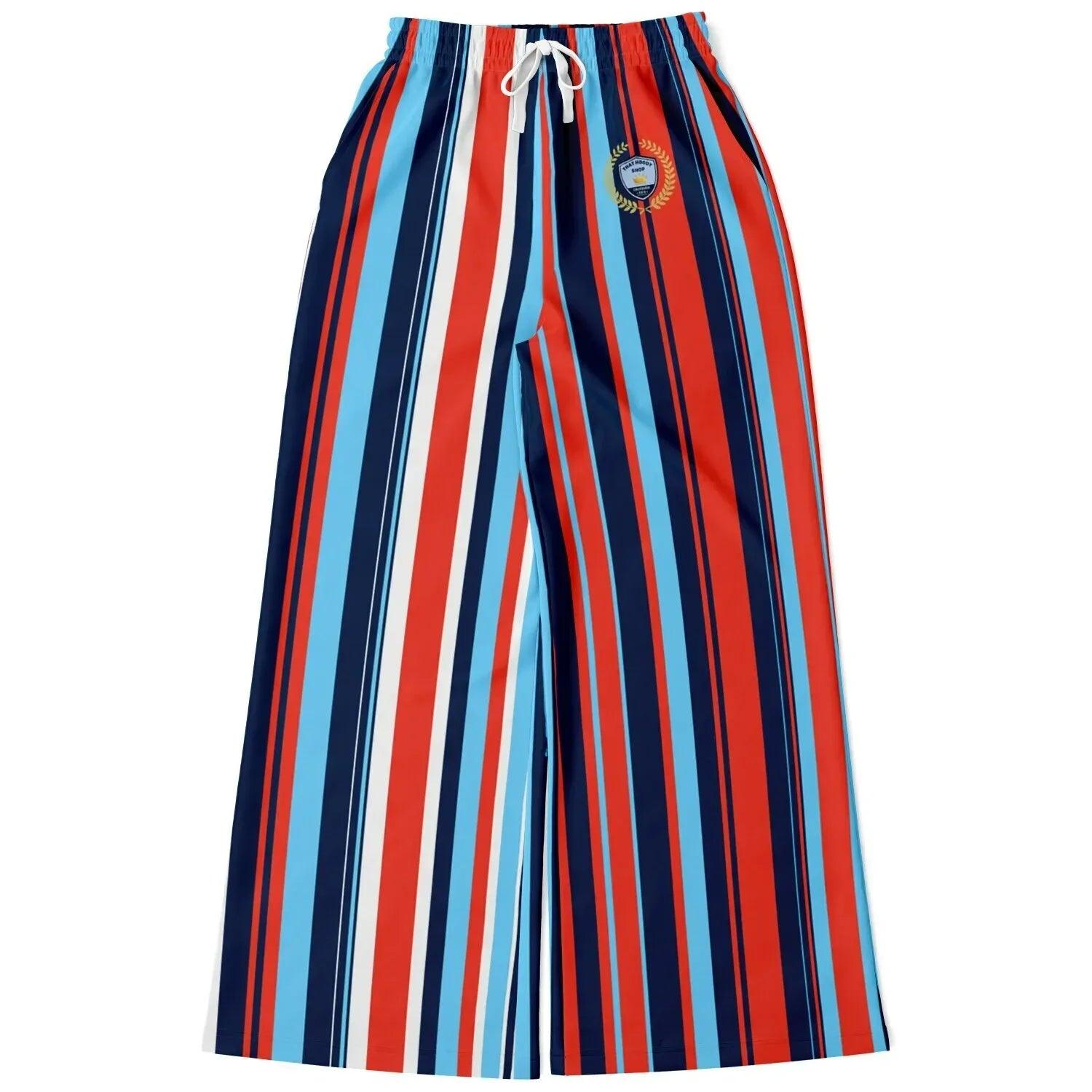 Tale of Two Cities Stripe Eco-Poly Wide Leg Pants