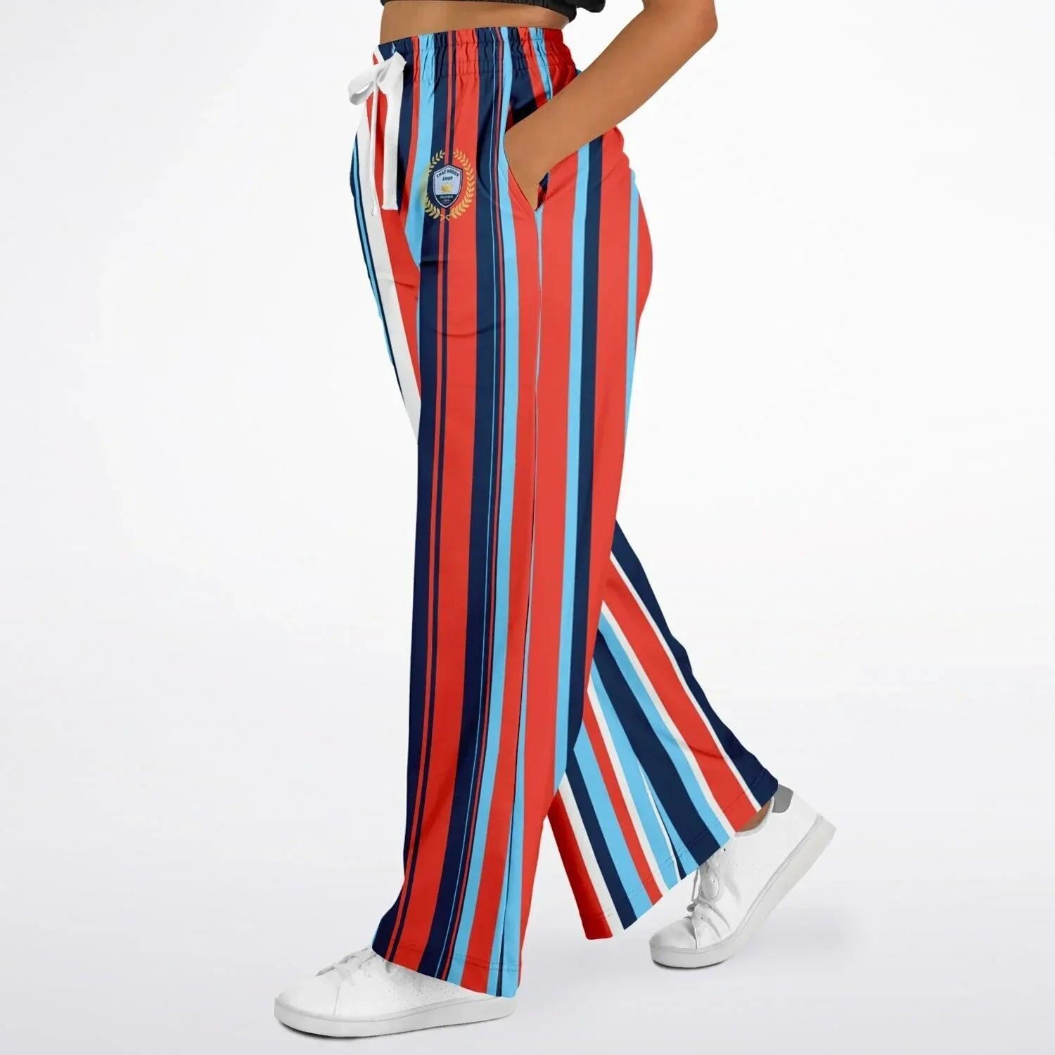 Tale of Two Cities Stripe Eco-Poly Wide Leg Pants