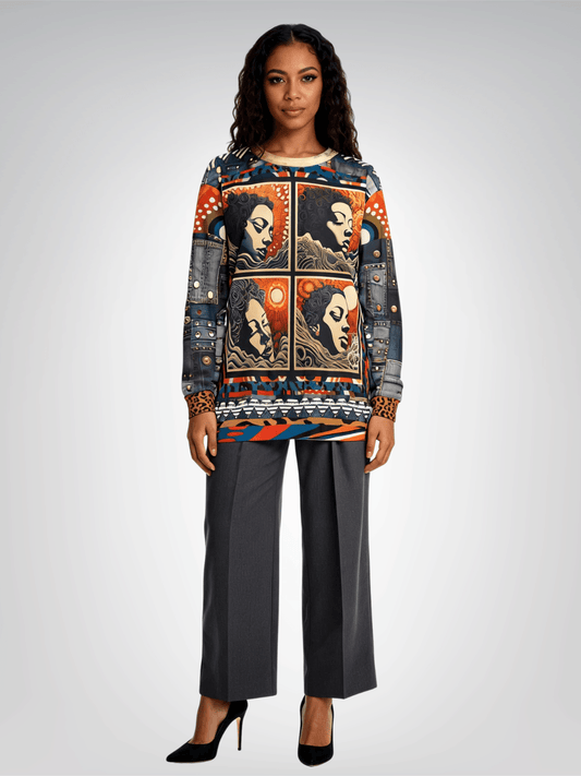 Light of a Nation Natural Woman Quadriptych Unisex Sweatshirt (Gold Label)