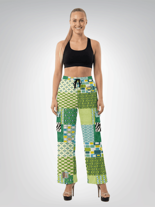 Lime Aqua Mod Mosaic Cargo Pants