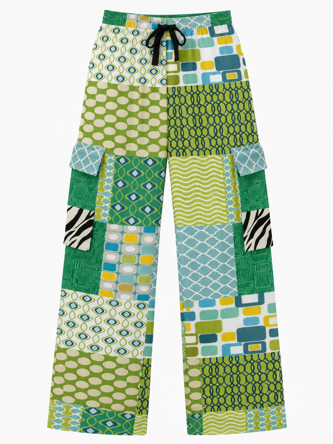 Lime Aqua Mod Mosaic Cargo Pants