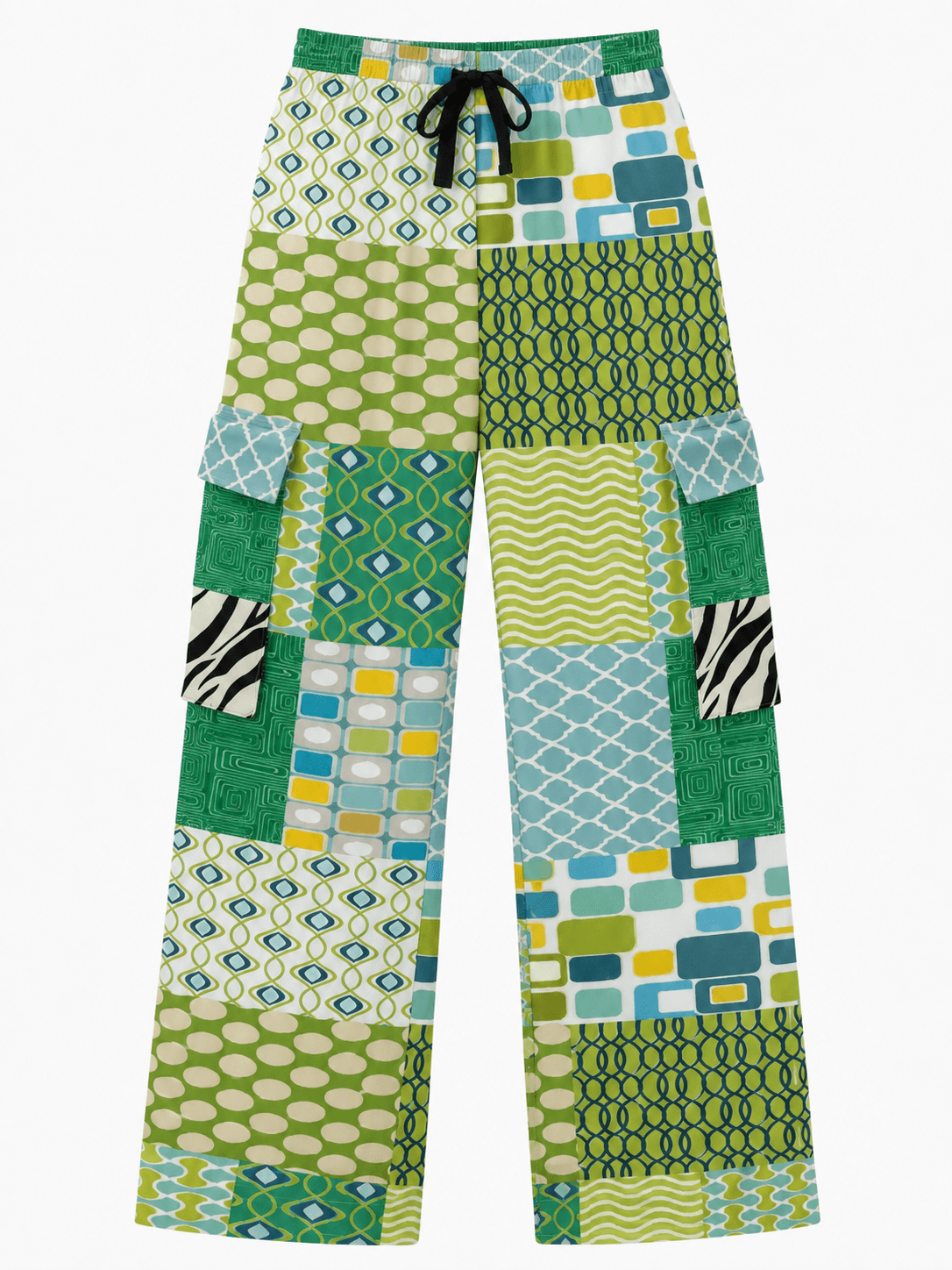 Lime Aqua Mod Mosaic Cargo Pants