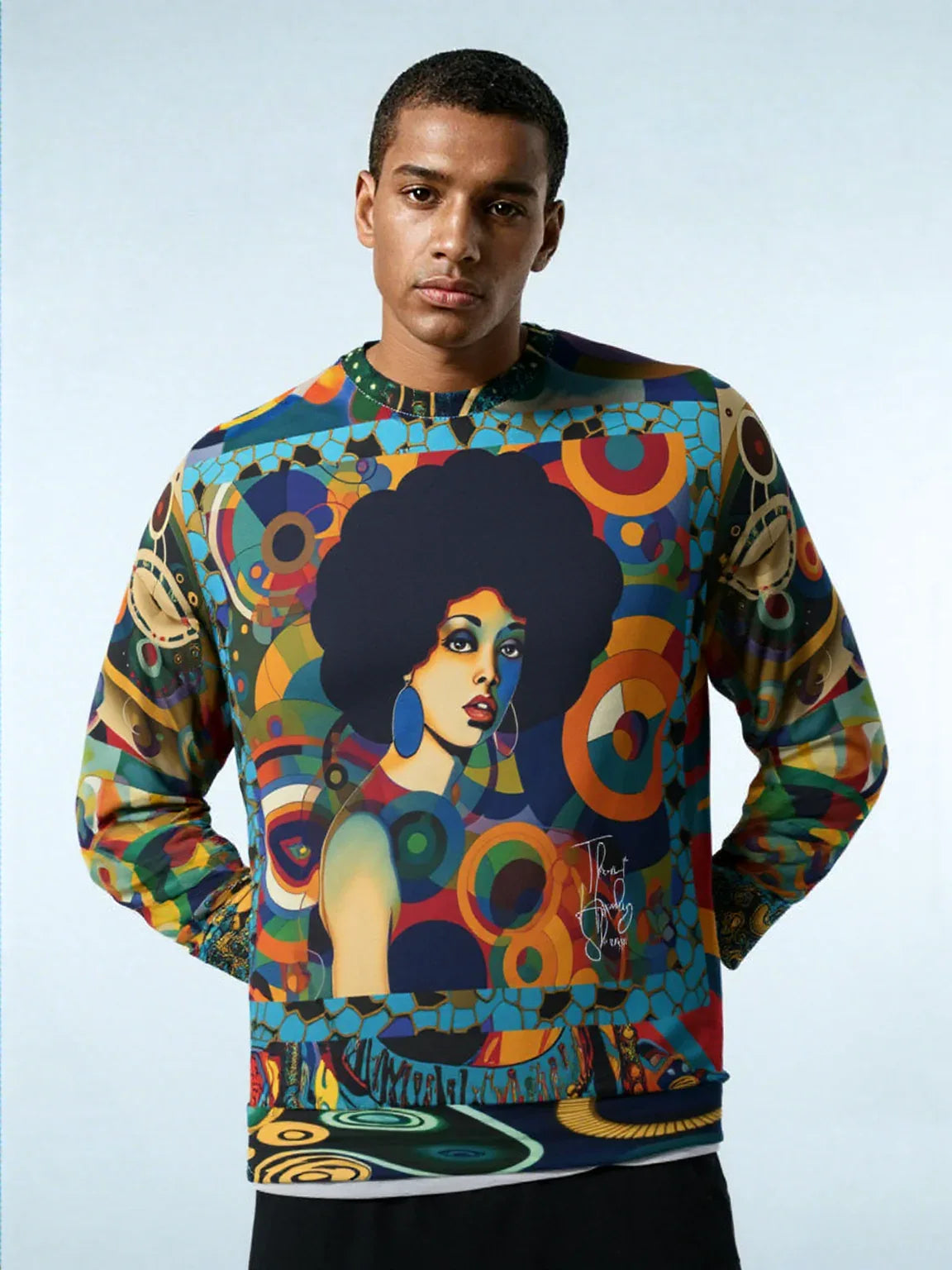 Little Miss Sassy Afro Girl Unisex Sweatshirt (Gold Label)