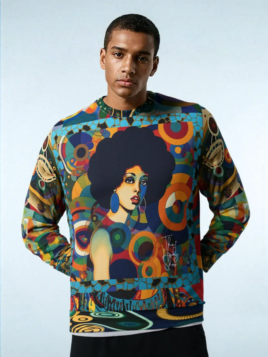 Little Miss Sassy Afro Girl Unisex Sweatshirt (Gold Label)