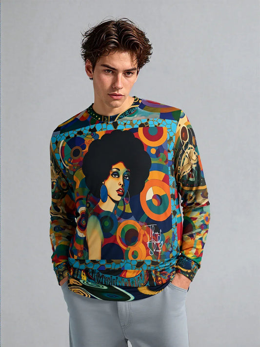 Little Miss Sassy Afro Girl Unisex Sweatshirt (Gold Label)