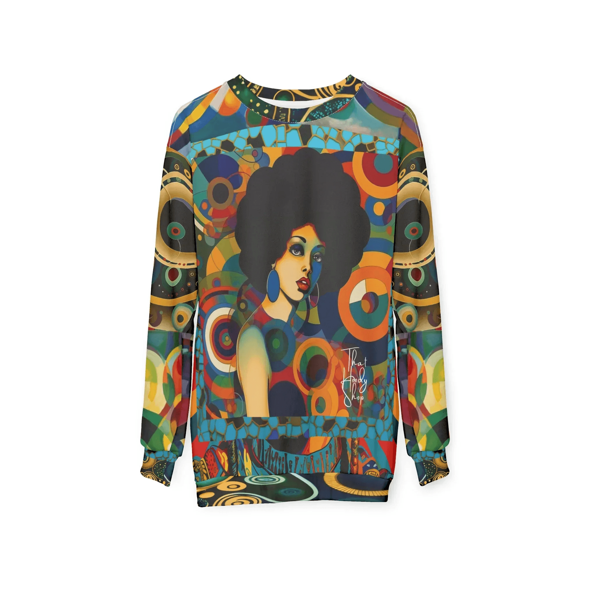 Little Miss Sassy Afro Girl Unisex Sweatshirt (Gold Label)