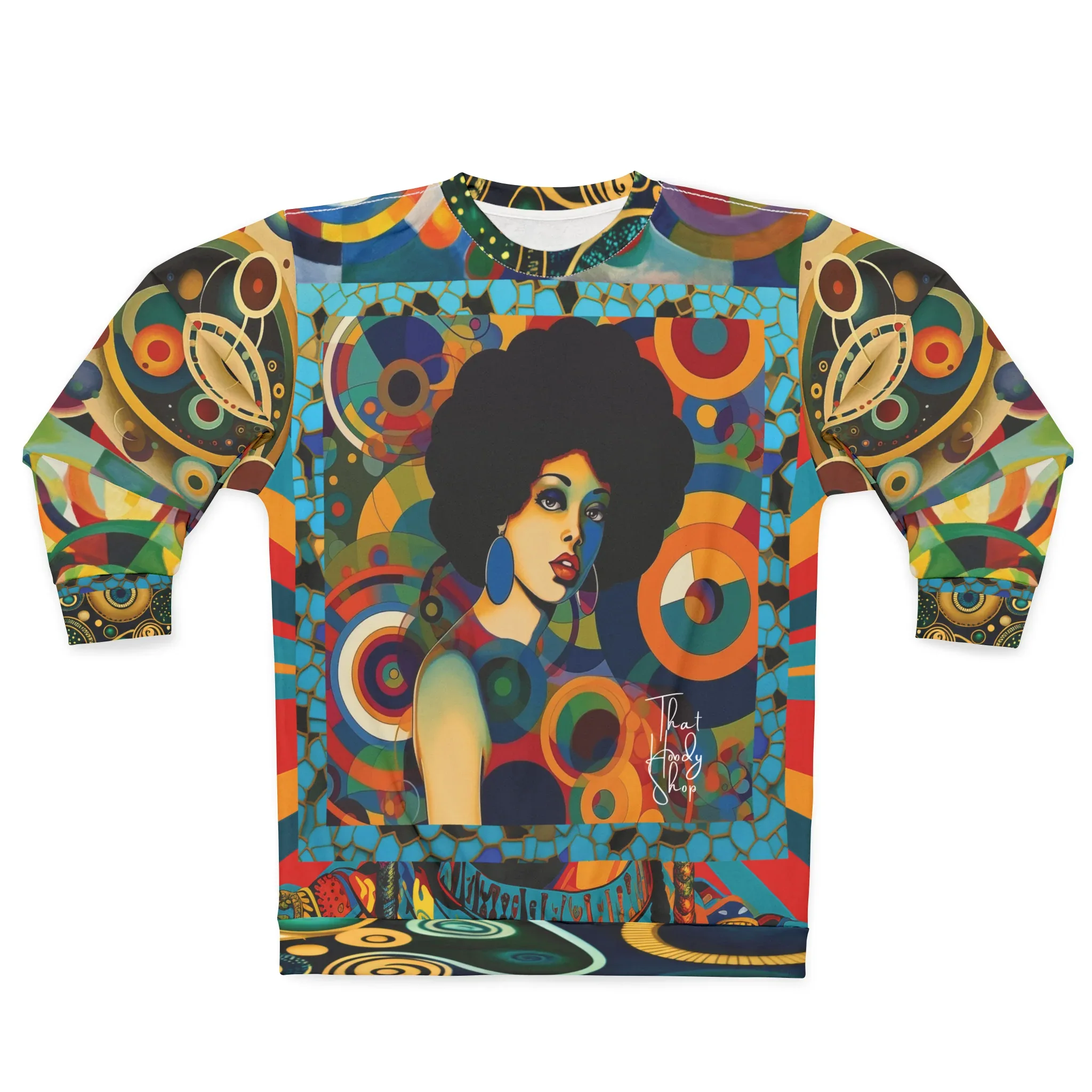 Little Miss Sassy Afro Girl Unisex Sweatshirt (Gold Label)