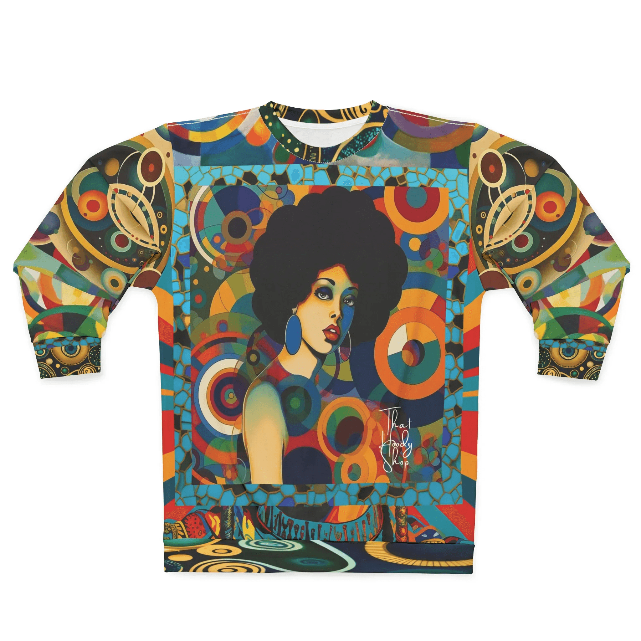 Little Miss Sassy Afro Girl Unisex Sweatshirt (Gold Label)