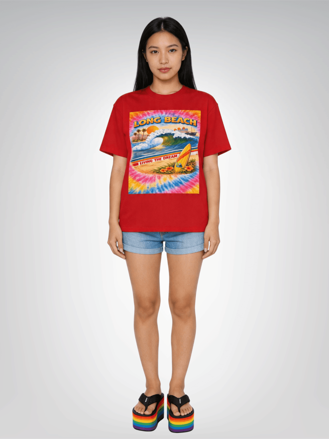 Long Beach Living the Dream - Tie-dye Edition - Heavyweight Tee
