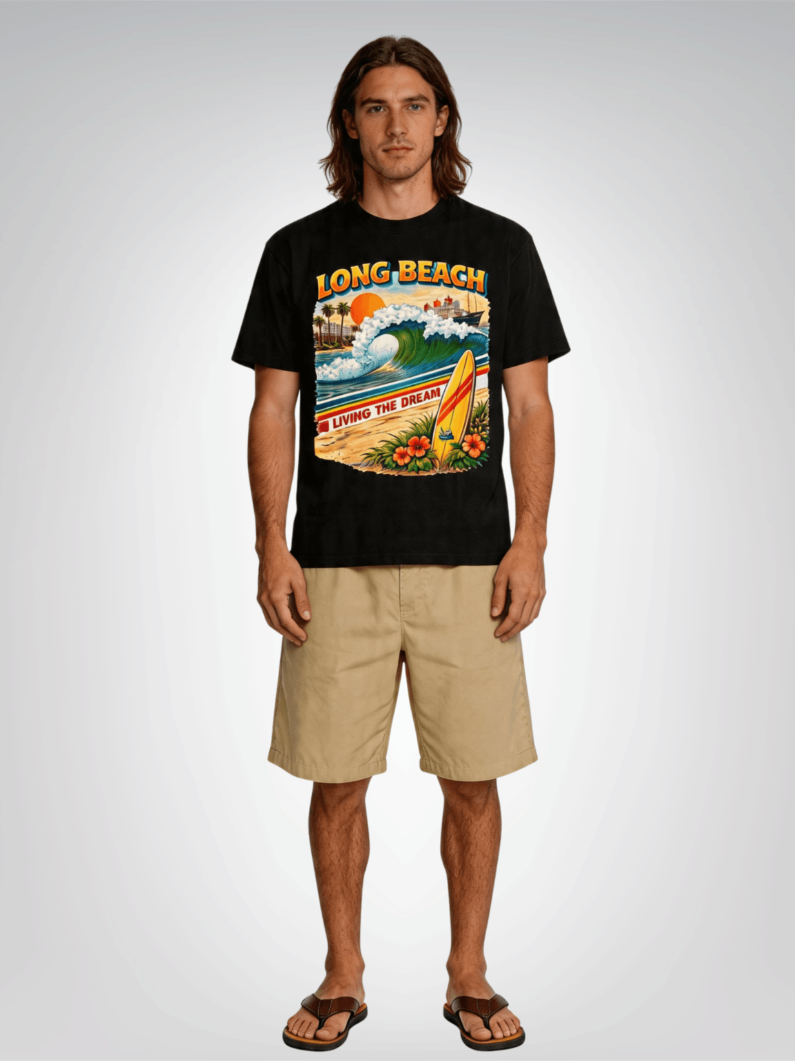 Long Beach Living the Dream - Vintage Edition - Heavyweight Tee