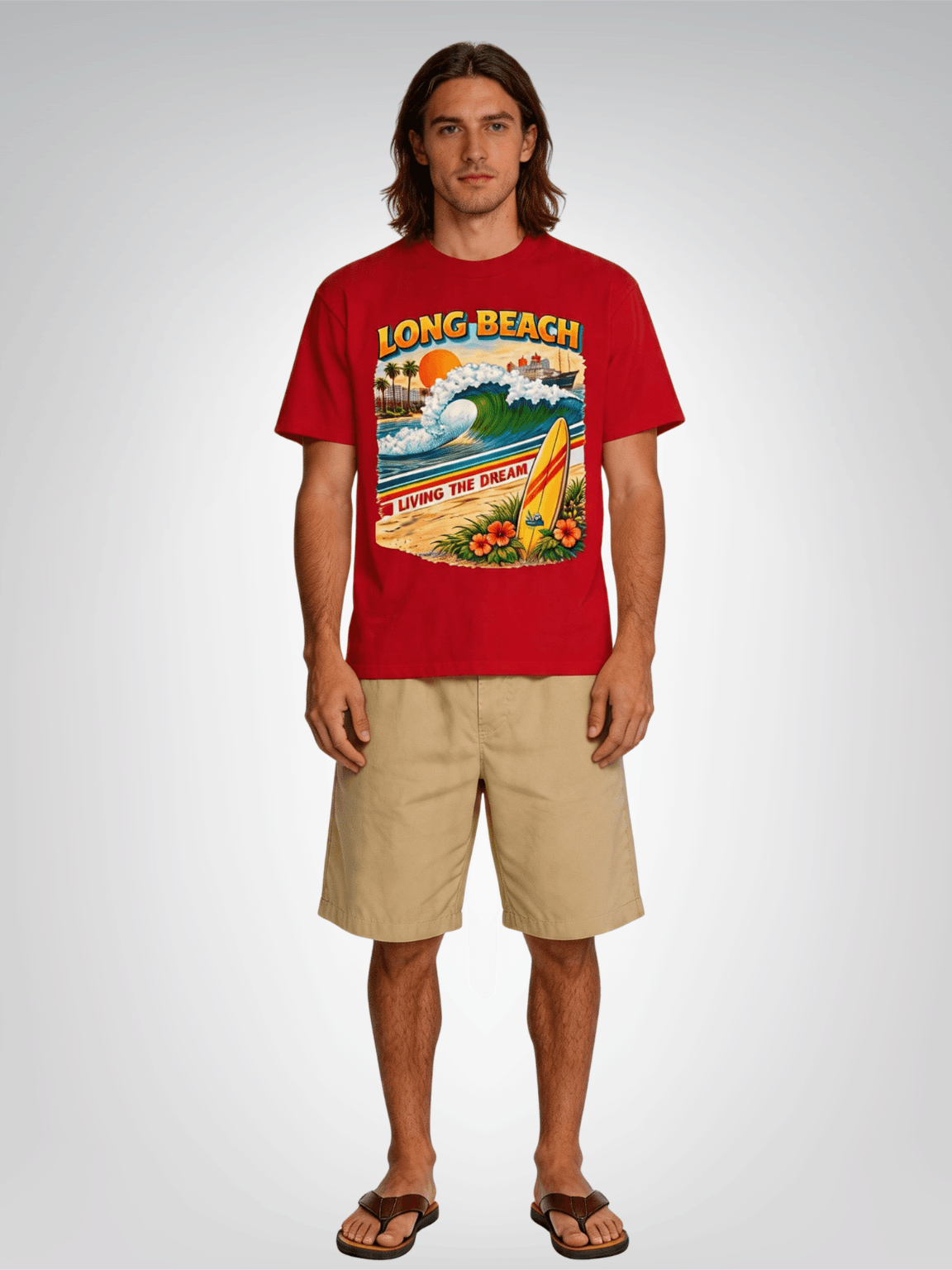 Long Beach Living the Dream - Vintage Edition - Heavyweight Tee