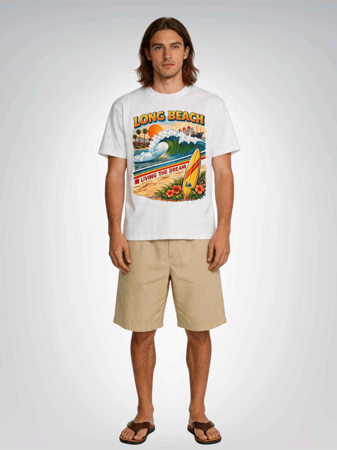 Long Beach Living the Dream - Vintage Edition - Heavyweight Tee