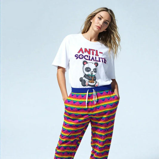 Love is Love in Passion Pink Eco-Poly Unisex Joggers