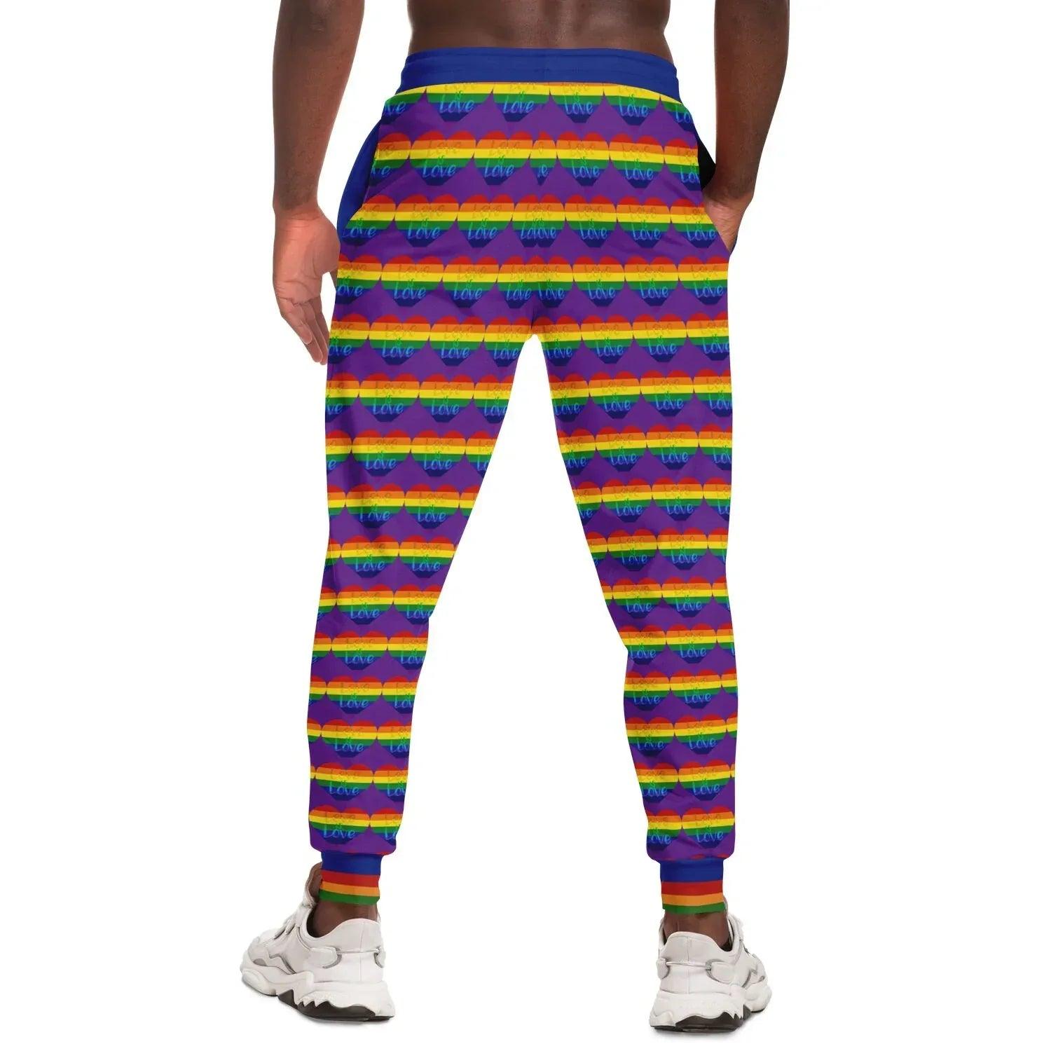 Love is Love in Purple Grape Eco-Poly Unisex Joggers