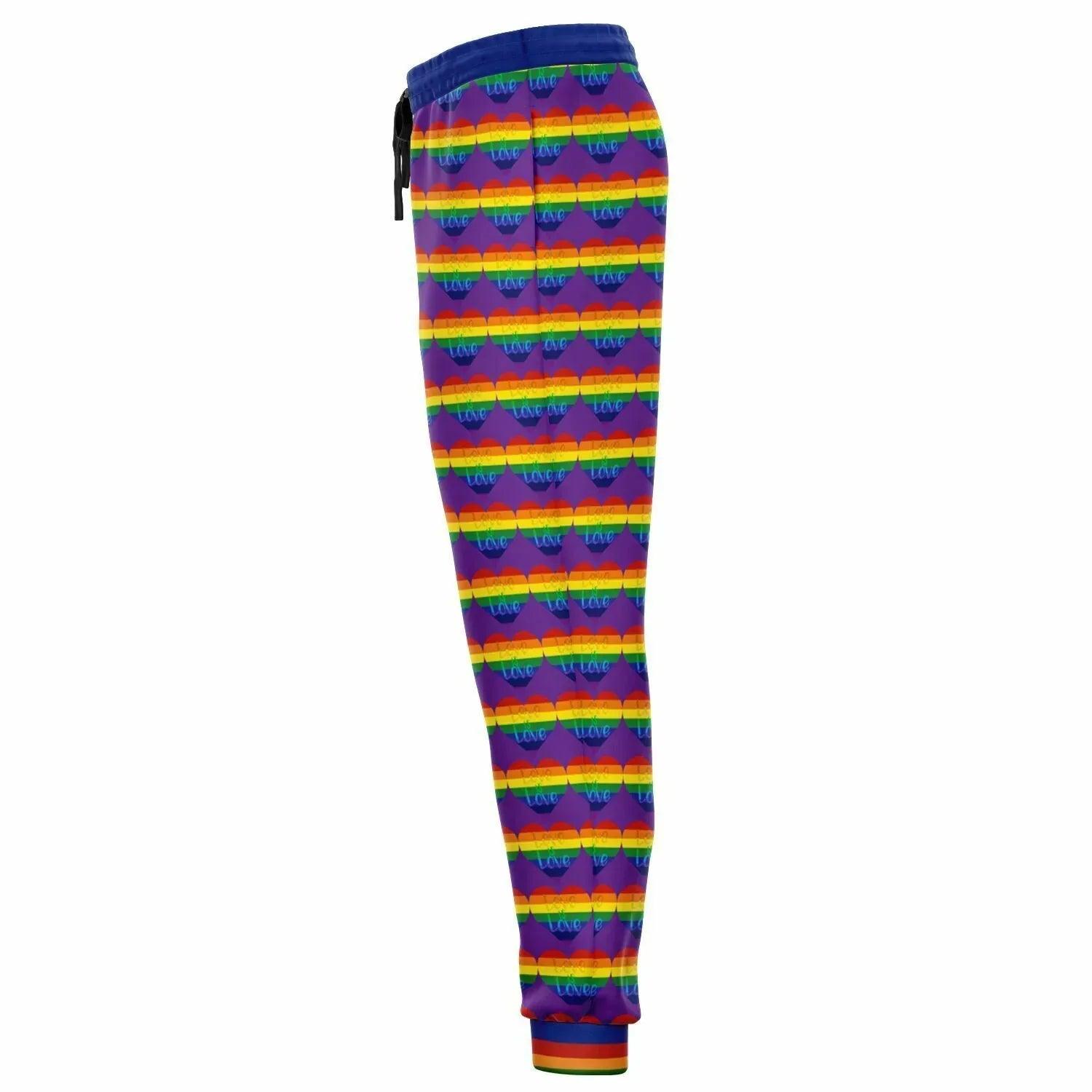 Love is Love in Purple Grape Eco-Poly Unisex Joggers