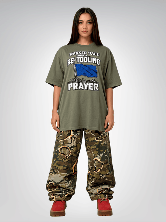 Marked Safe from a Retooling Prayer Heavyweight Unisex Tee