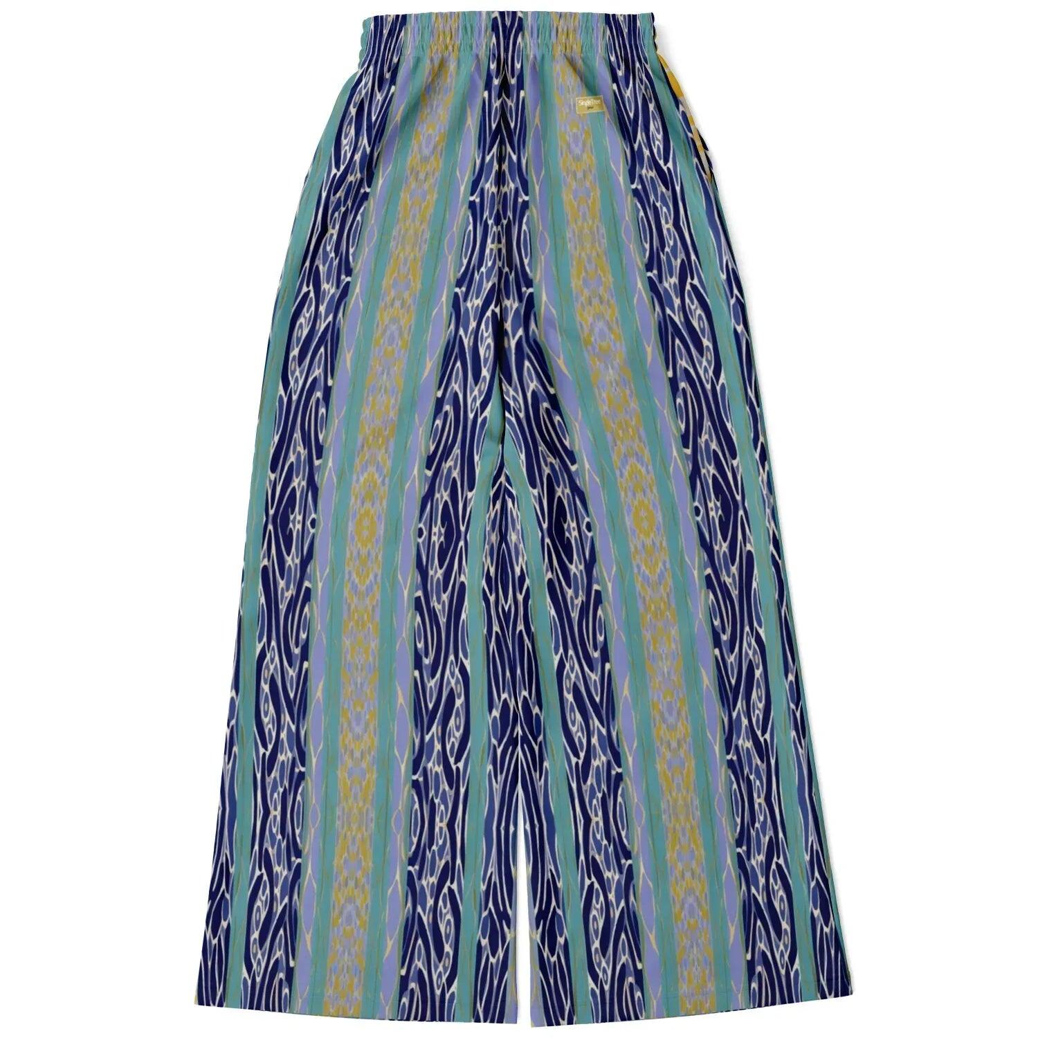 Mass Hypnosis Abstract Stripe Eco-Poly Wide Leg Pants