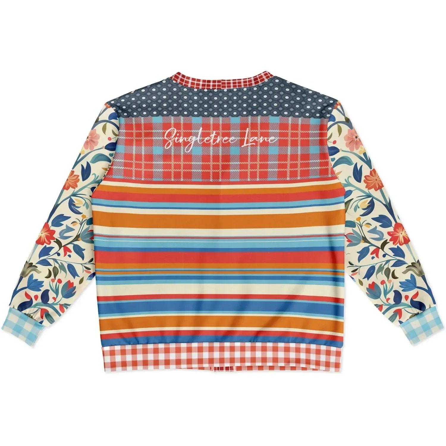 Meet Me in Andalusia Floral Stripe Heavyweight Unisex Cardigan