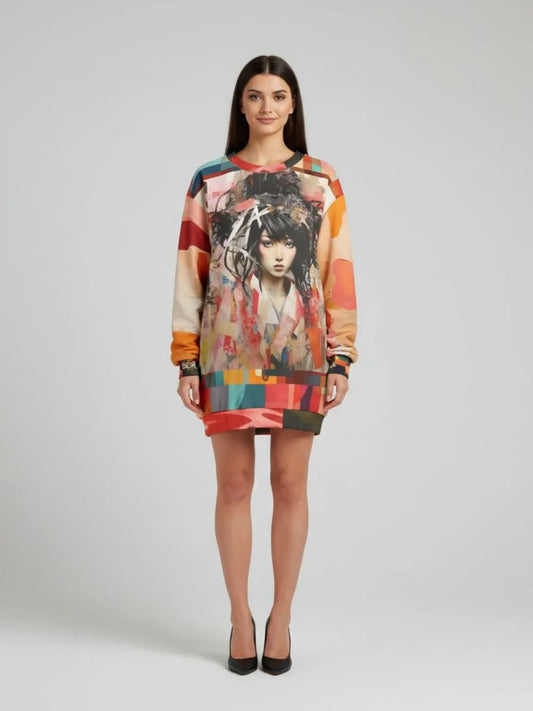 Meet Savannah Samoi - Siberian Girl Patchwork Unisex Sweatshirt (Gold Label)