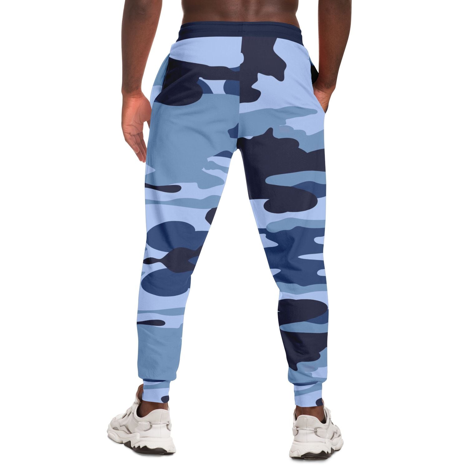 Midnight Powder Blue Camo Eco-Poly Unisex Joggers