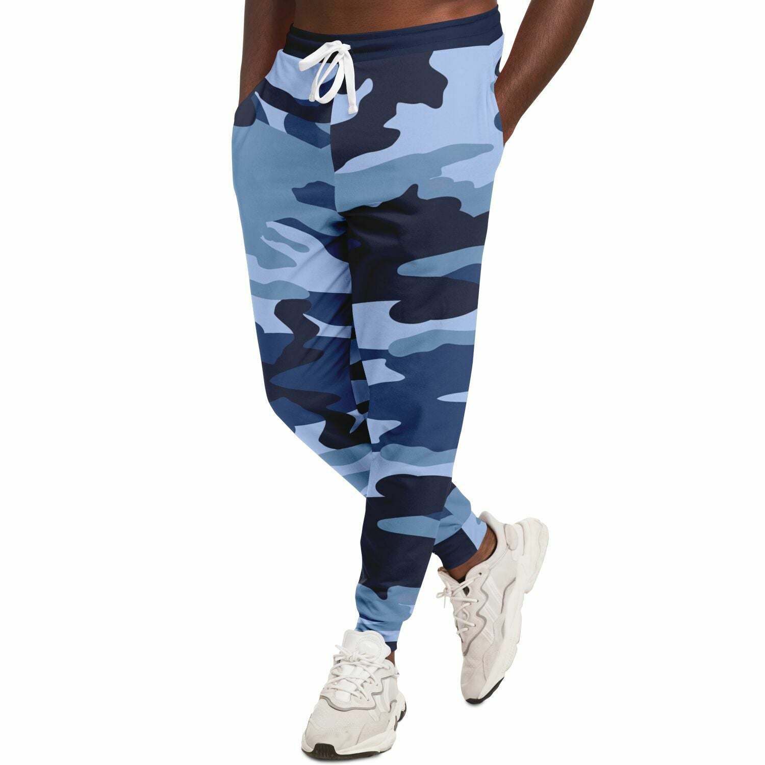 Midnight Powder Blue Camo Eco-Poly Unisex Joggers