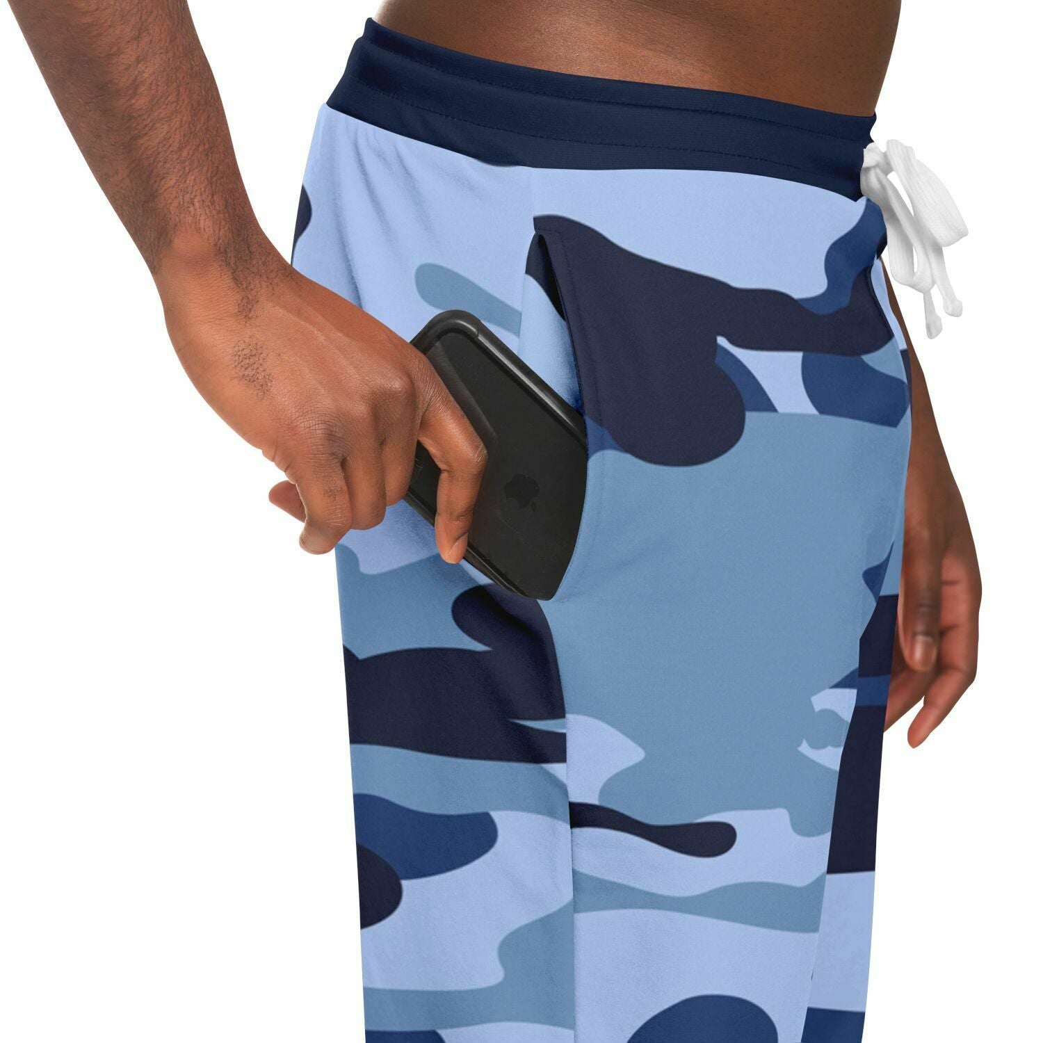 Midnight Powder Blue Camo Eco-Poly Unisex Joggers