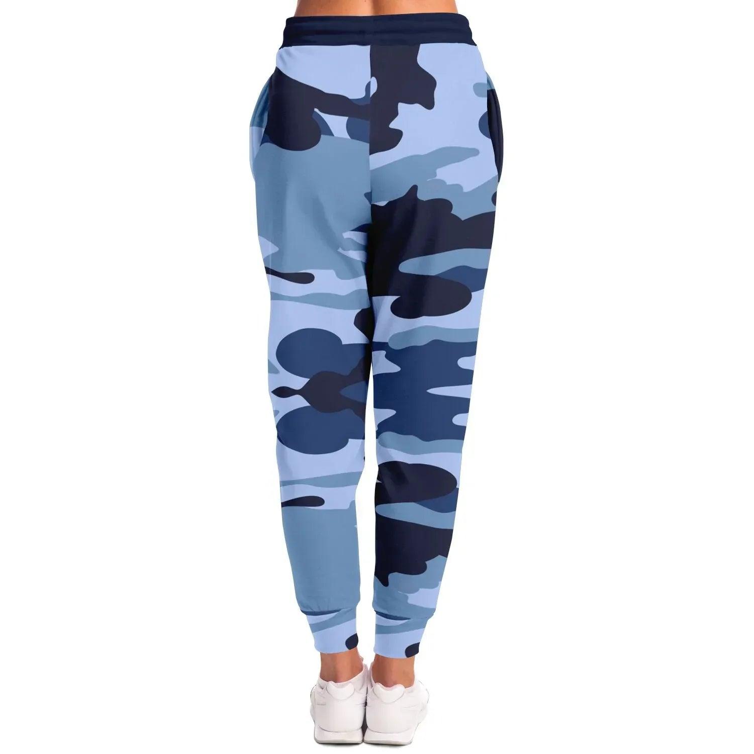 Midnight Powder Blue Camo Eco-Poly Unisex Joggers
