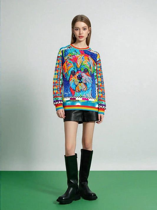 Mister Dungaree Graffiti Dog Art Unisex Sweatshirt (Gold Label)