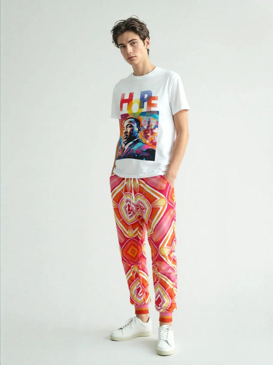 Pink Starburst Geo Eco-Poly Unisex Joggers