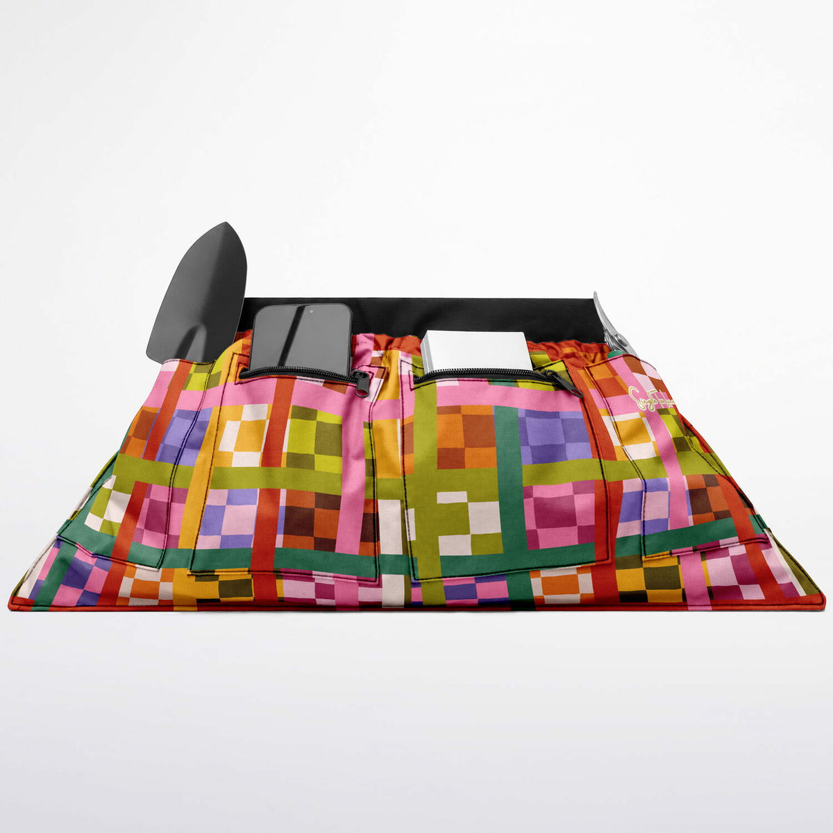 Mod Mosaic Mayhem Check Garden Harvest Bag