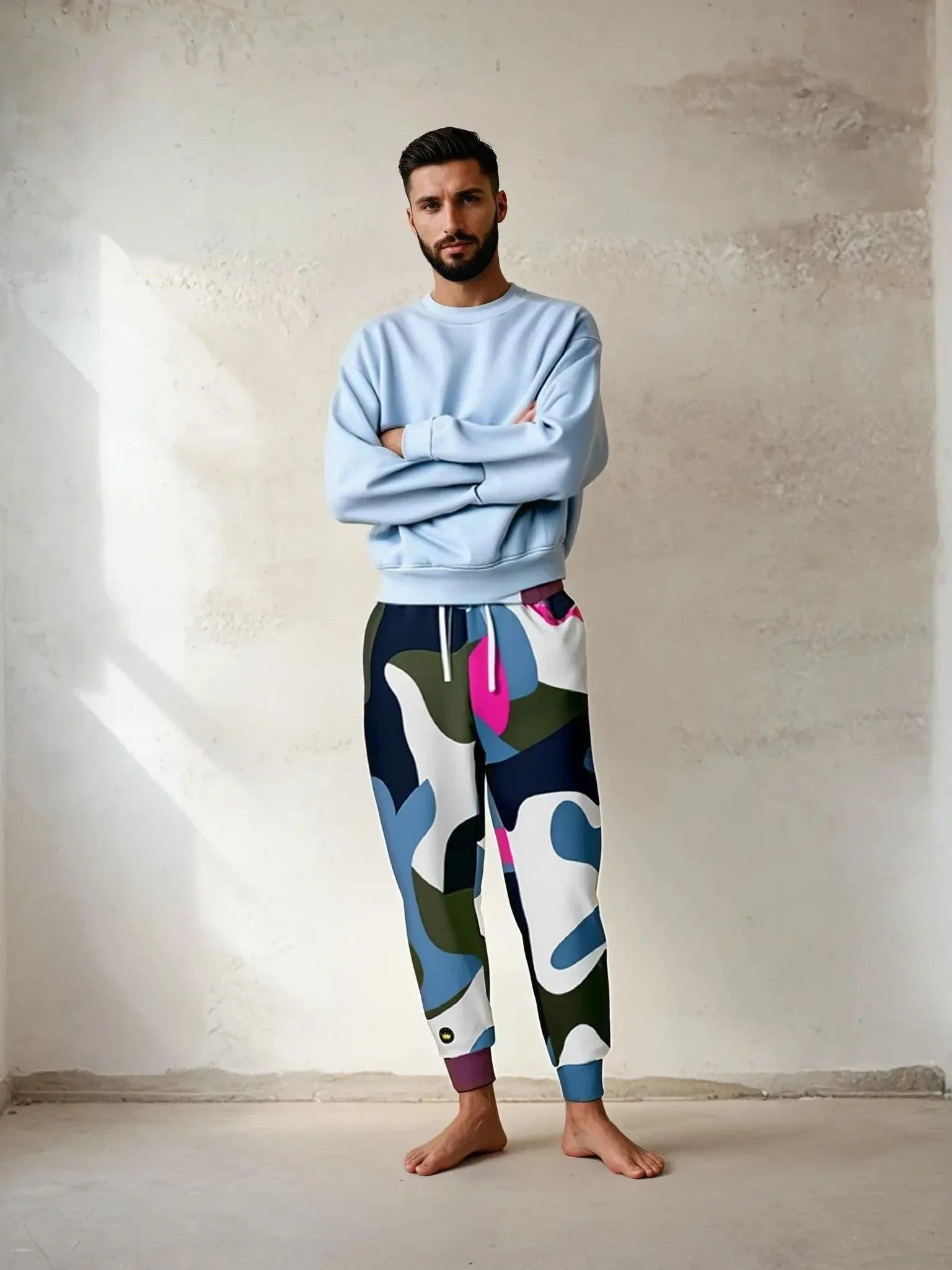 Mountain Blue Ice Eco-Poly Camo Unisex Joggers