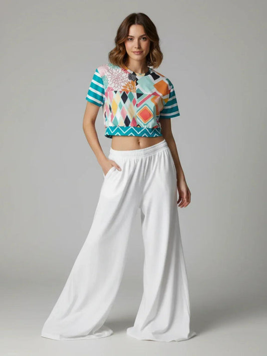 Mums the Word Eco-Poly Short Sleeve Cropped Pullover
